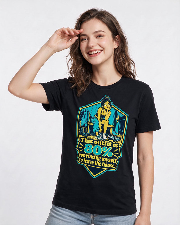 Meme Black T-Shirt for Women – Everyday Expression Graphic Tee product image 1