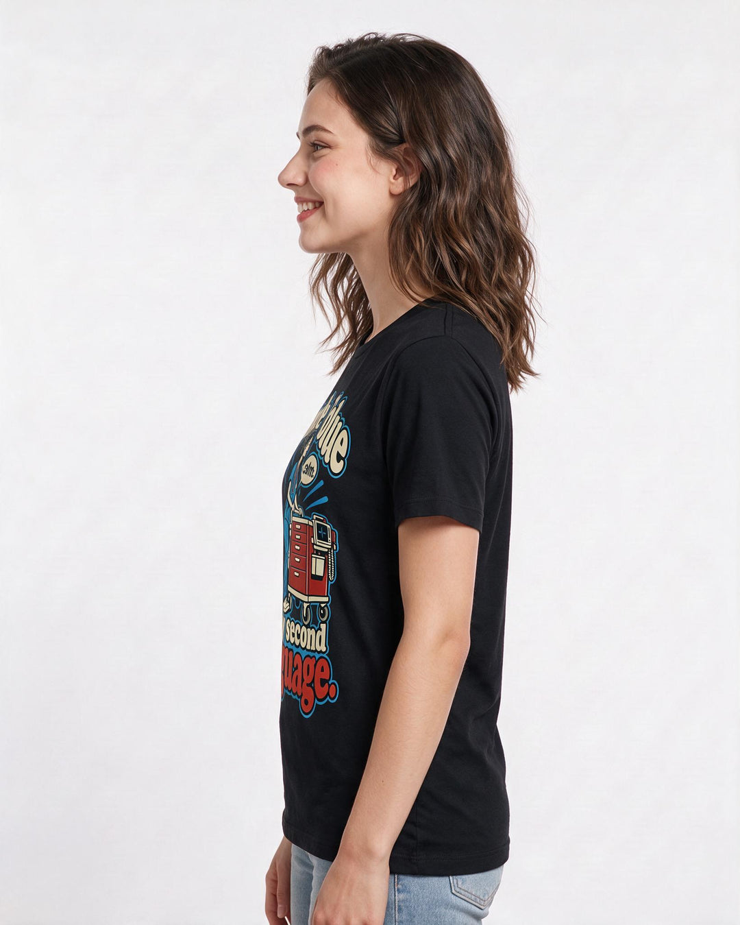 Nurse Black T-Shirt for Women – Nursing Life Graphic Tee product image 2