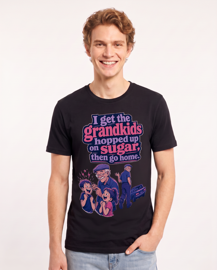 Grandparent Black T-Shirt for Men – Everyday Expression Graphic Tee product image 3