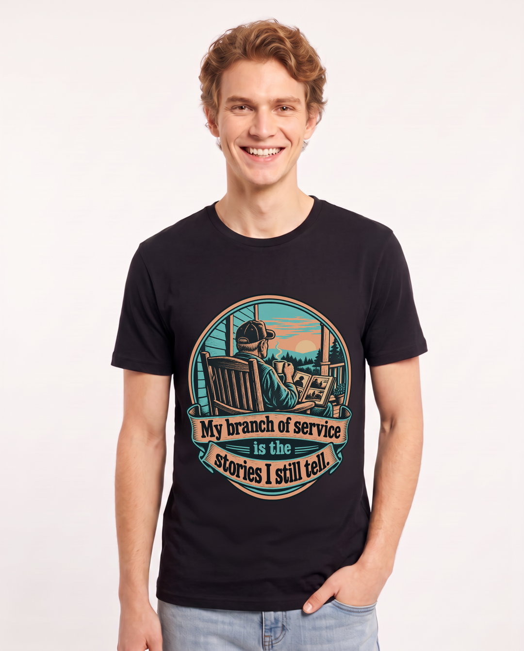 Veteran Black T-Shirt for Men – Everyday Expression Graphic Tee product image 3