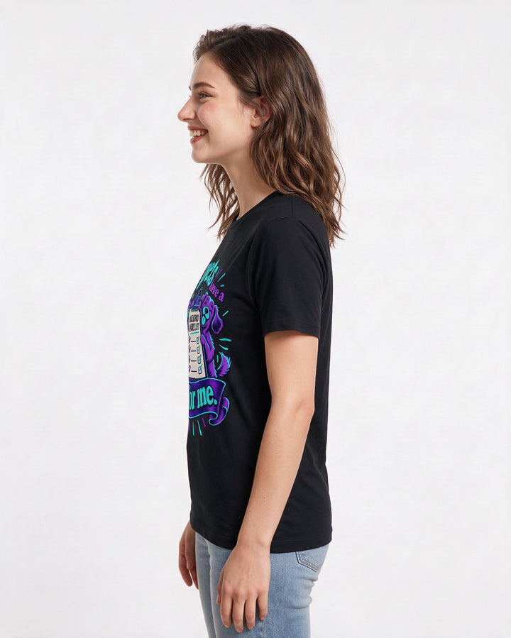 Cat Lover Black T-Shirt for Women – Everyday Expression Graphic Tee product image 2