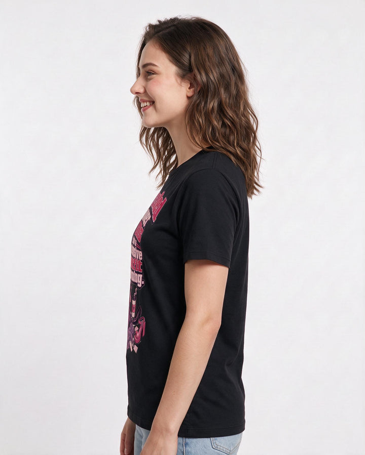 Meme Black T-Shirt for Women – Everyday Expression Graphic Tee product image 2