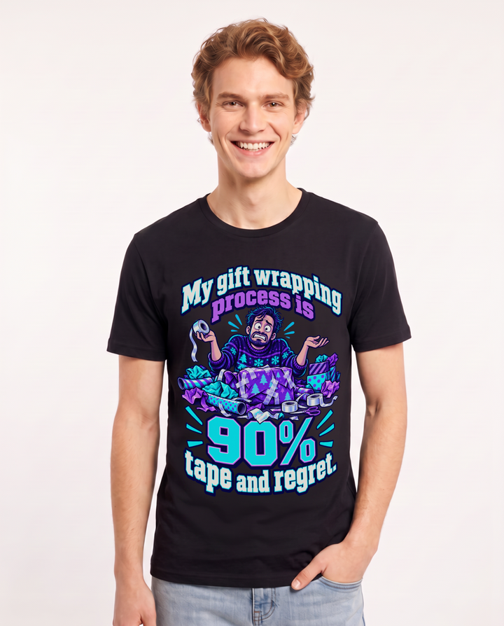 Christmas Black T-Shirt for Men – Holiday Theme Graphic Tee product image 3