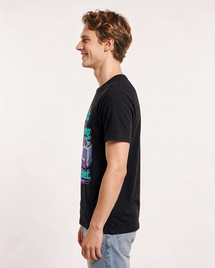 Christmas Black T-Shirt for Men – Holiday Theme Graphic Tee product image 2