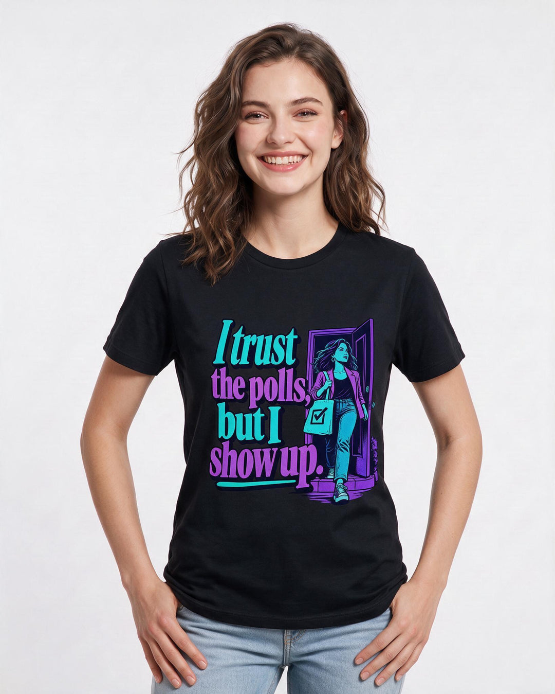 Political Statement Black T-Shirt for Women – Everyday Expression Graphic Tee product image 1