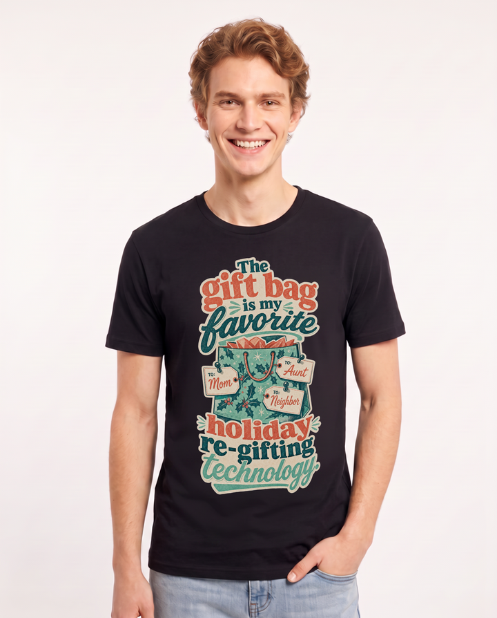 Christmas Black T-Shirt for Men – Holiday Theme Graphic Tee product image 3