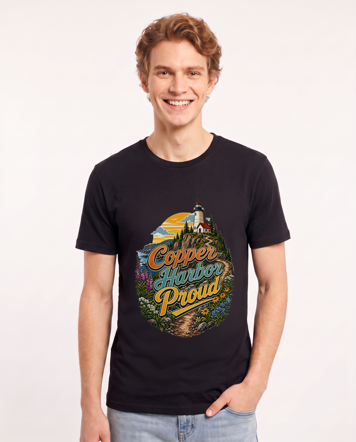 Copper Harbor Proud Men's Black T-Shirt product image 2