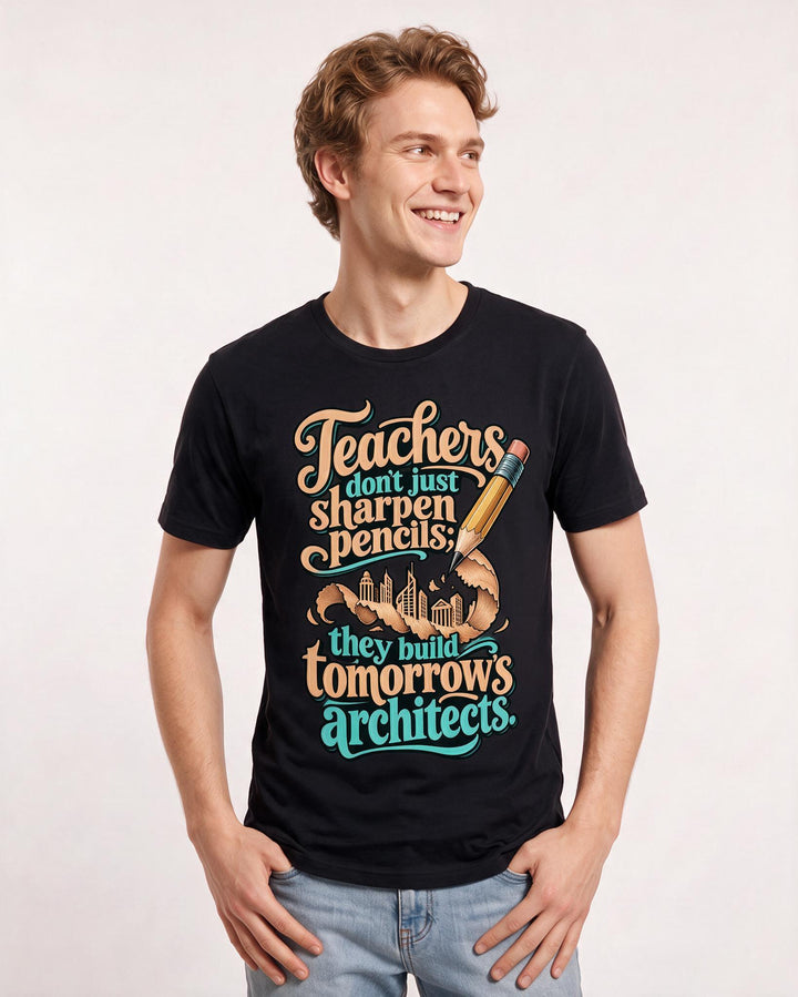 Teacher Black T-Shirt for Men – Everyday Expression Graphic Tee product image 1