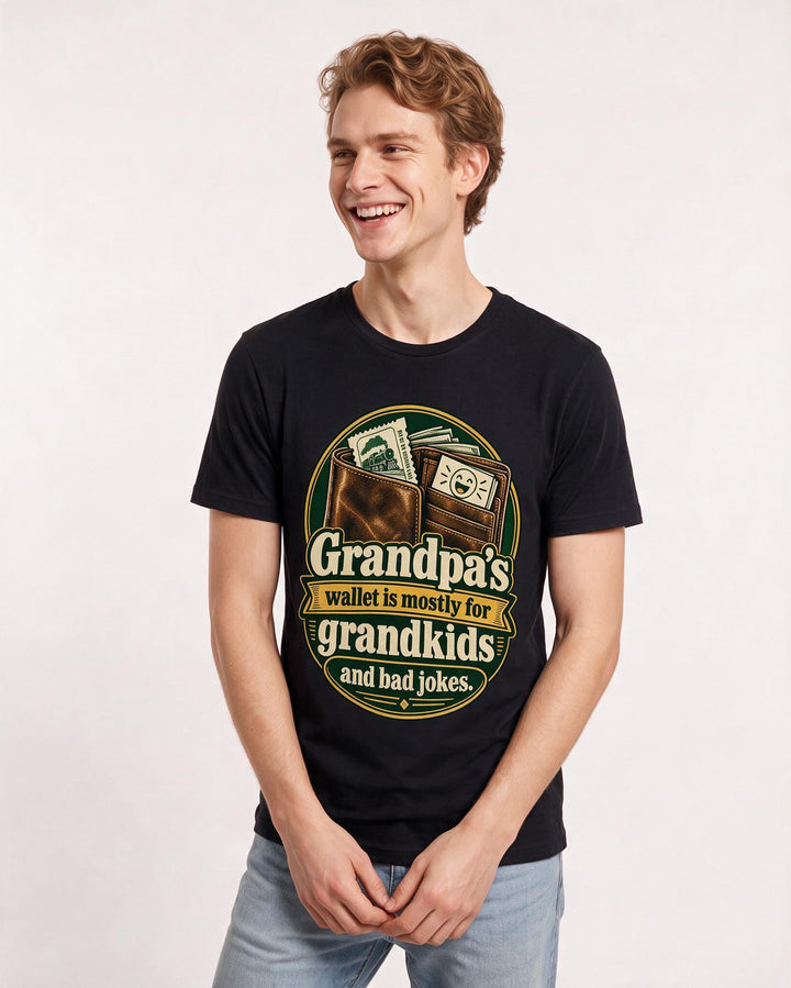 Grandparent Black T-Shirt for Men – Everyday Expression Graphic Tee product image 1