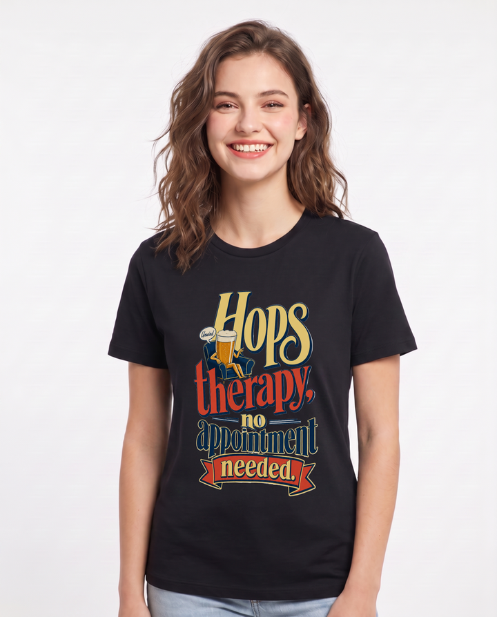 Beer Black T-Shirt for Women – Everyday Expression Graphic Tee product image 3