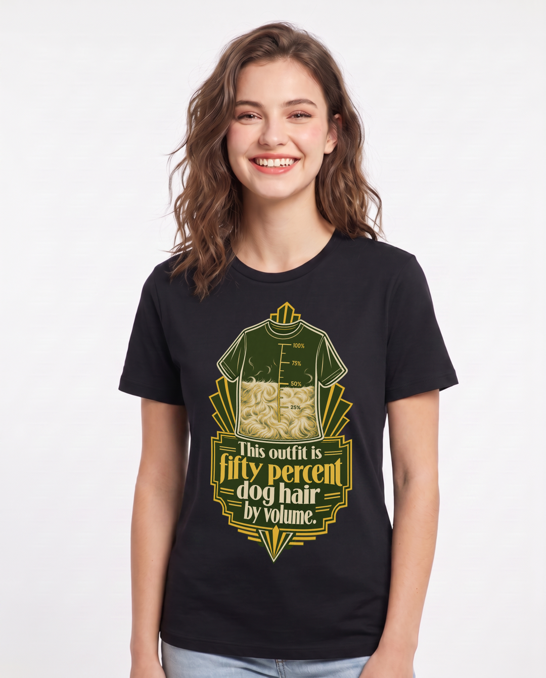 Dog Lover Black T-Shirt for Women – Everyday Expression Graphic Tee product image 3
