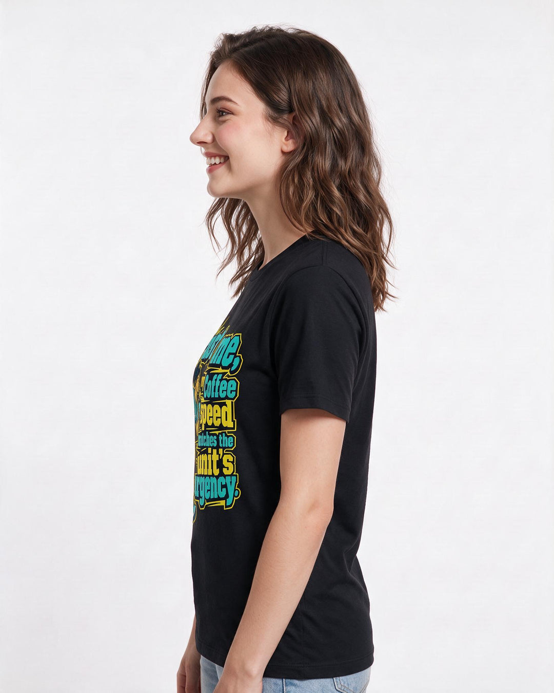 Nurse Black T-Shirt for Women – Nursing Life Graphic Tee product image 2