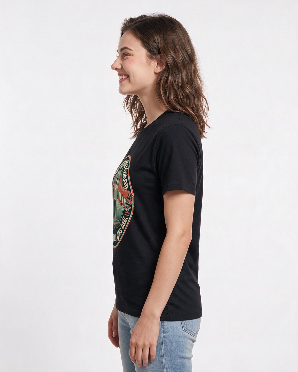 Political Statement Women's Black T-Shirt – Your grand vision won't pay my gas product image 2