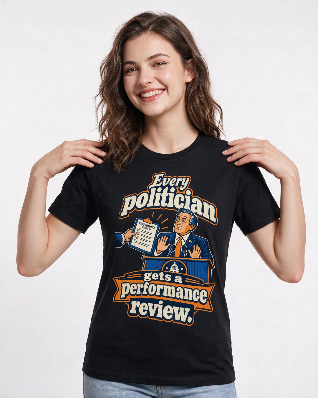 Political Statement Black T-Shirt for Women – Everyday Expression Graphic Tee product image 1