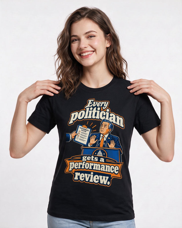 Political Statement Black T-Shirt for Women – Everyday Expression Graphic Tee product image 1