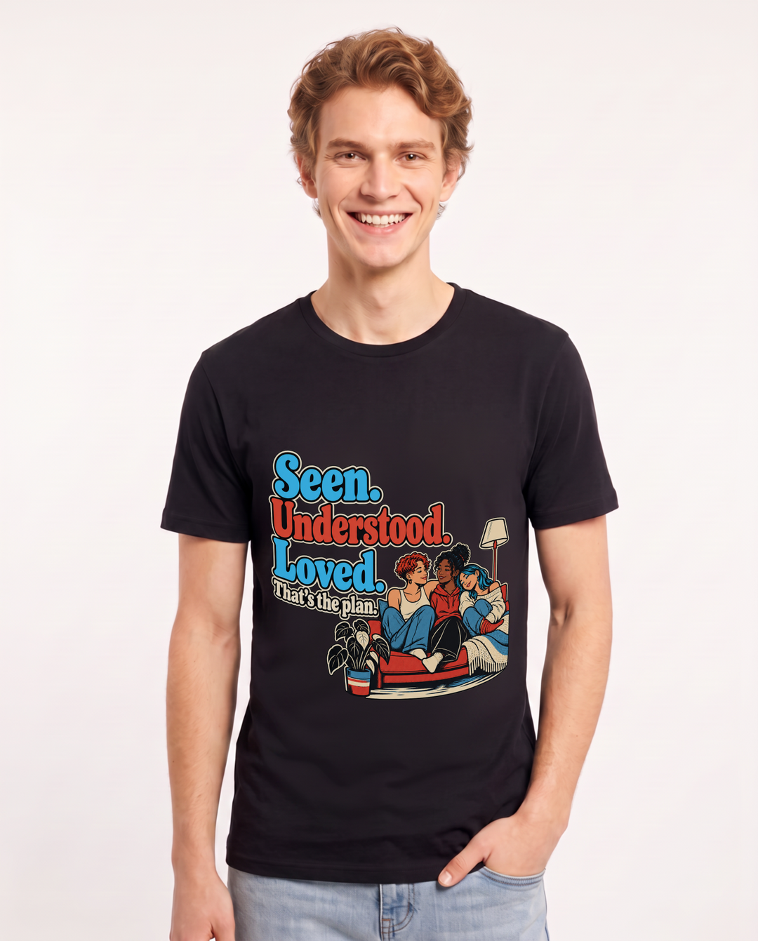 Pride Black T-Shirt for Men – Everyday Expression Graphic Tee product image 3