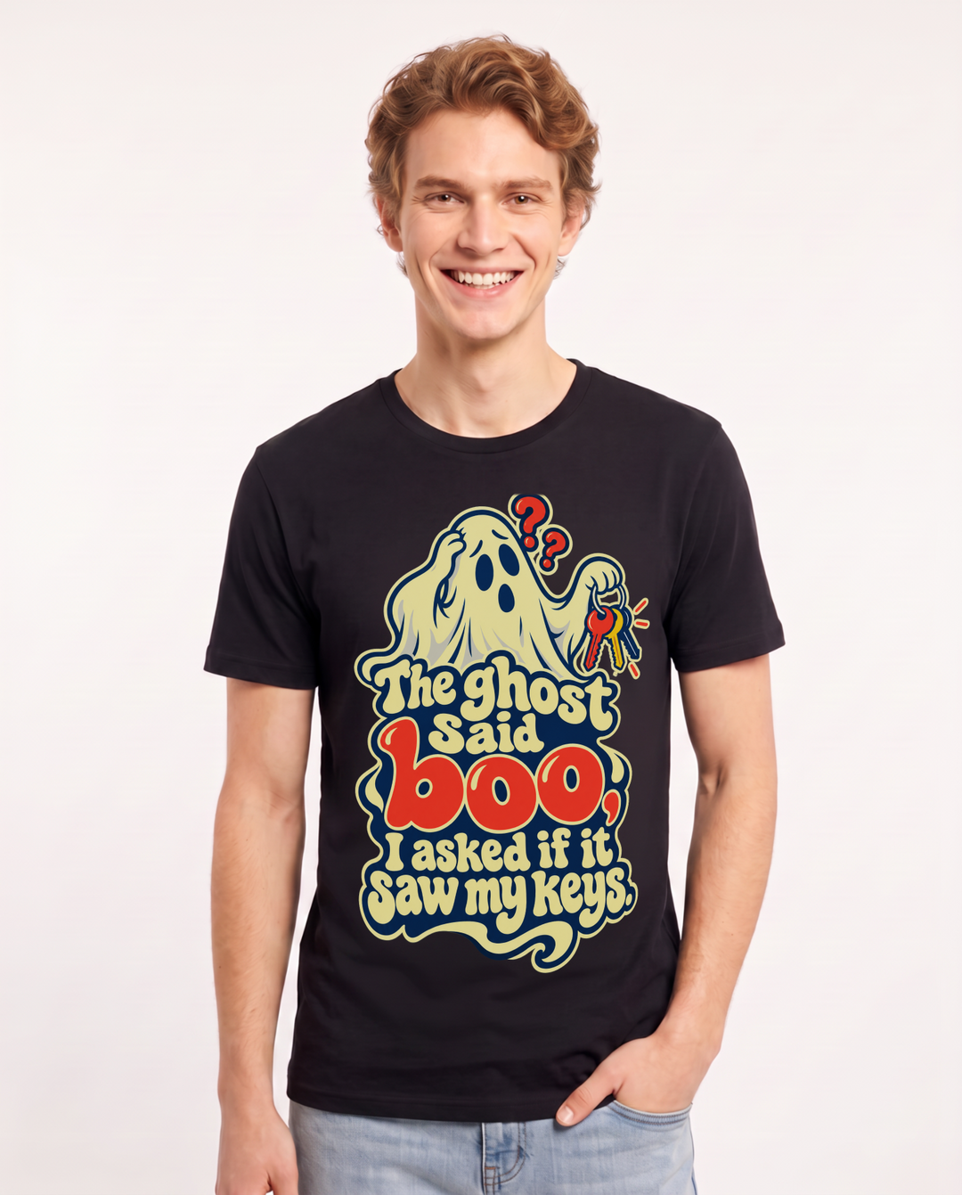 Halloween Black T-Shirt for Men – Halloween Theme Graphic Tee product image 3