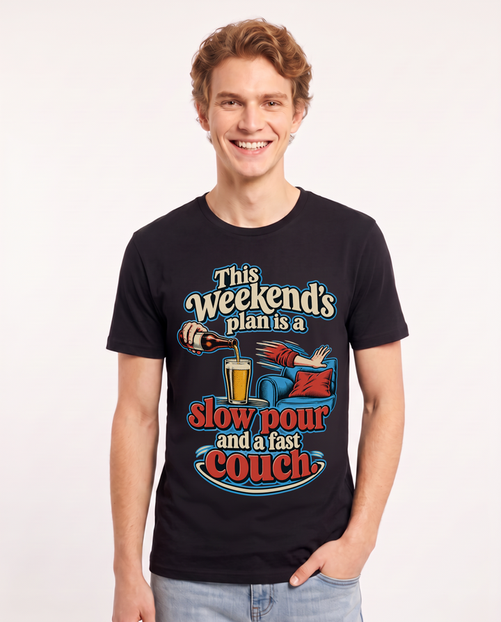 Beer Black T-Shirt for Men – Everyday Expression Graphic Tee product image 3