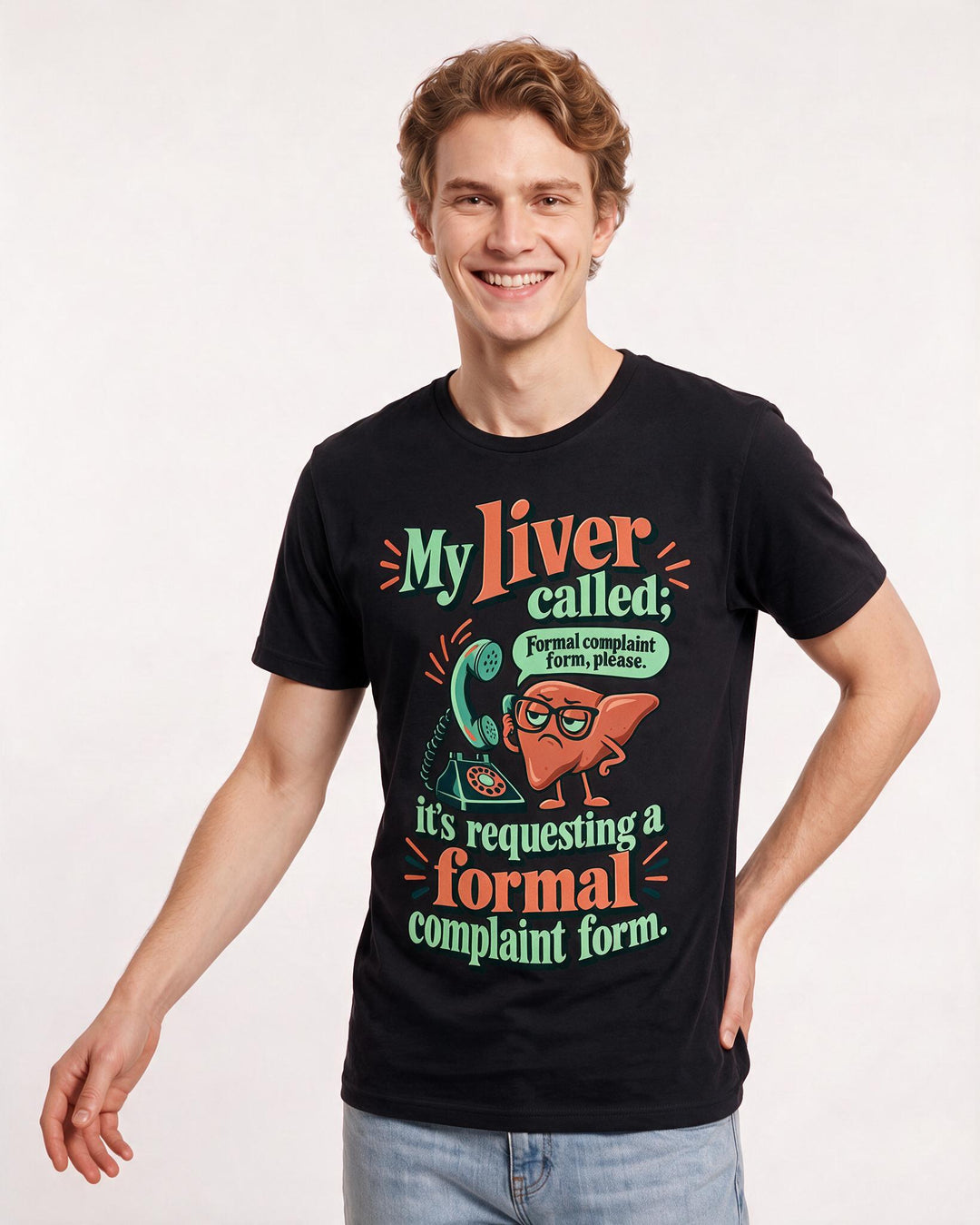 Beer Black T-Shirt for Men – Everyday Expression Graphic Tee product image 1
