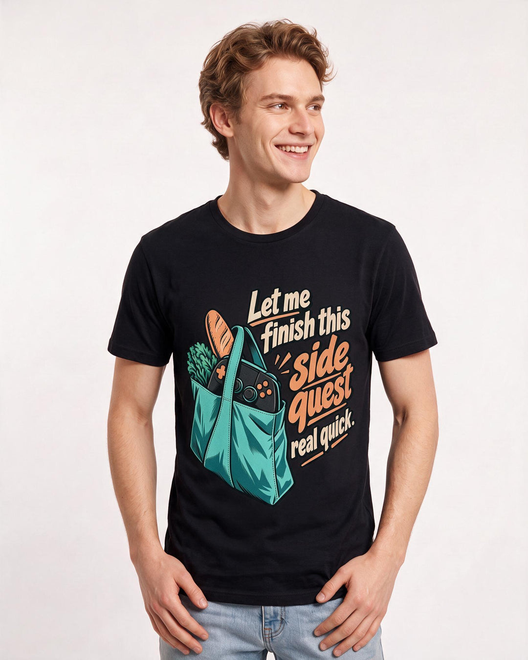 Gaming Black T-Shirt for Men – Game Night Graphic Tee product image 1