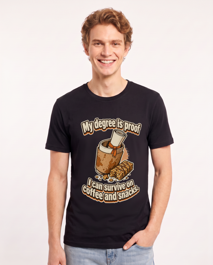 Graduation Black T-Shirt for Men – Everyday Expression Graphic Tee product image 1