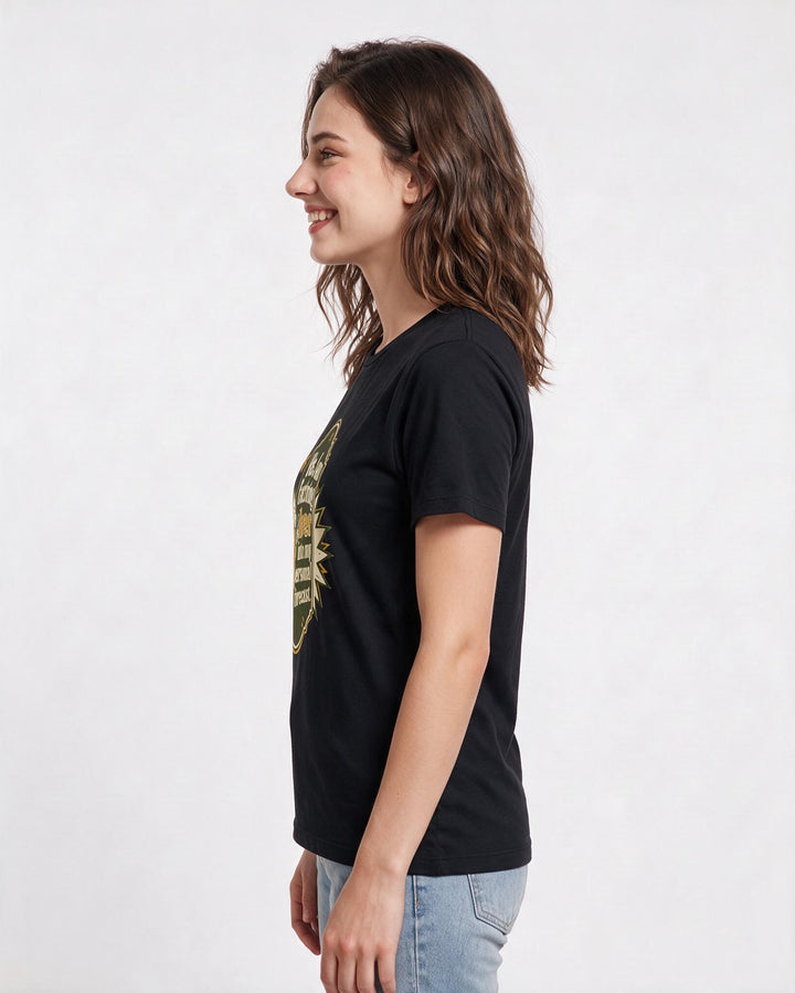 Funny Beer Women's Black T-Shirt - Yes, I am factoring beer into my product image 2