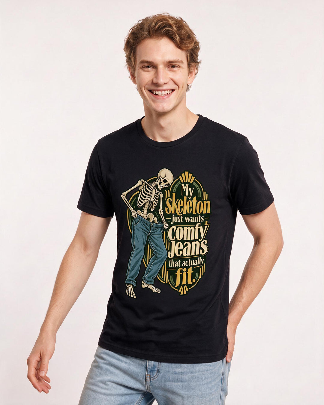 Halloween Black T-Shirt for Men – Halloween Theme Graphic Tee product image 1