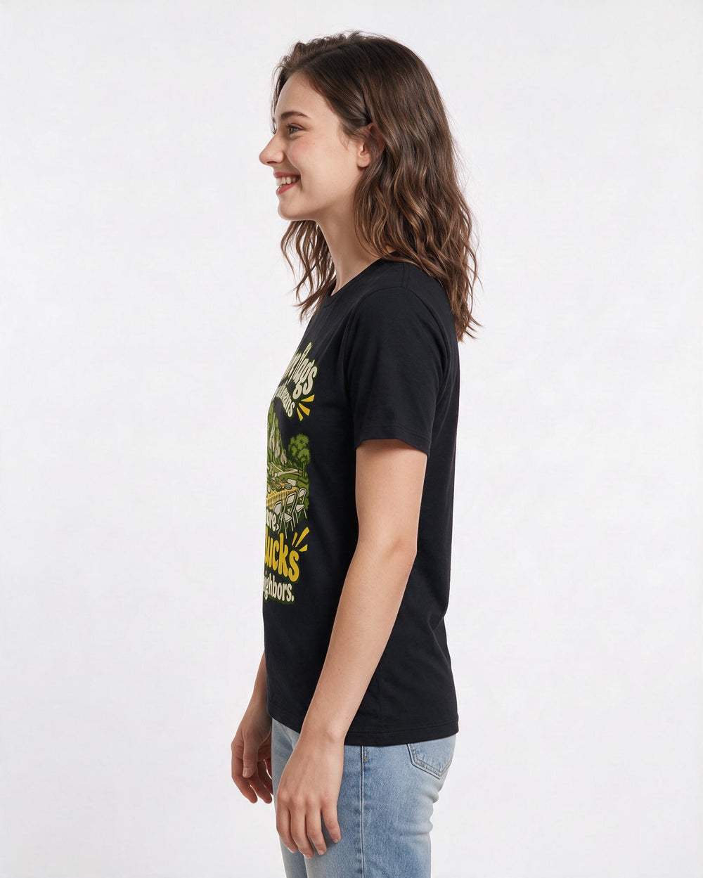 Patriotic Black T-Shirt for Women – Everyday Expression Graphic Tee product image 2