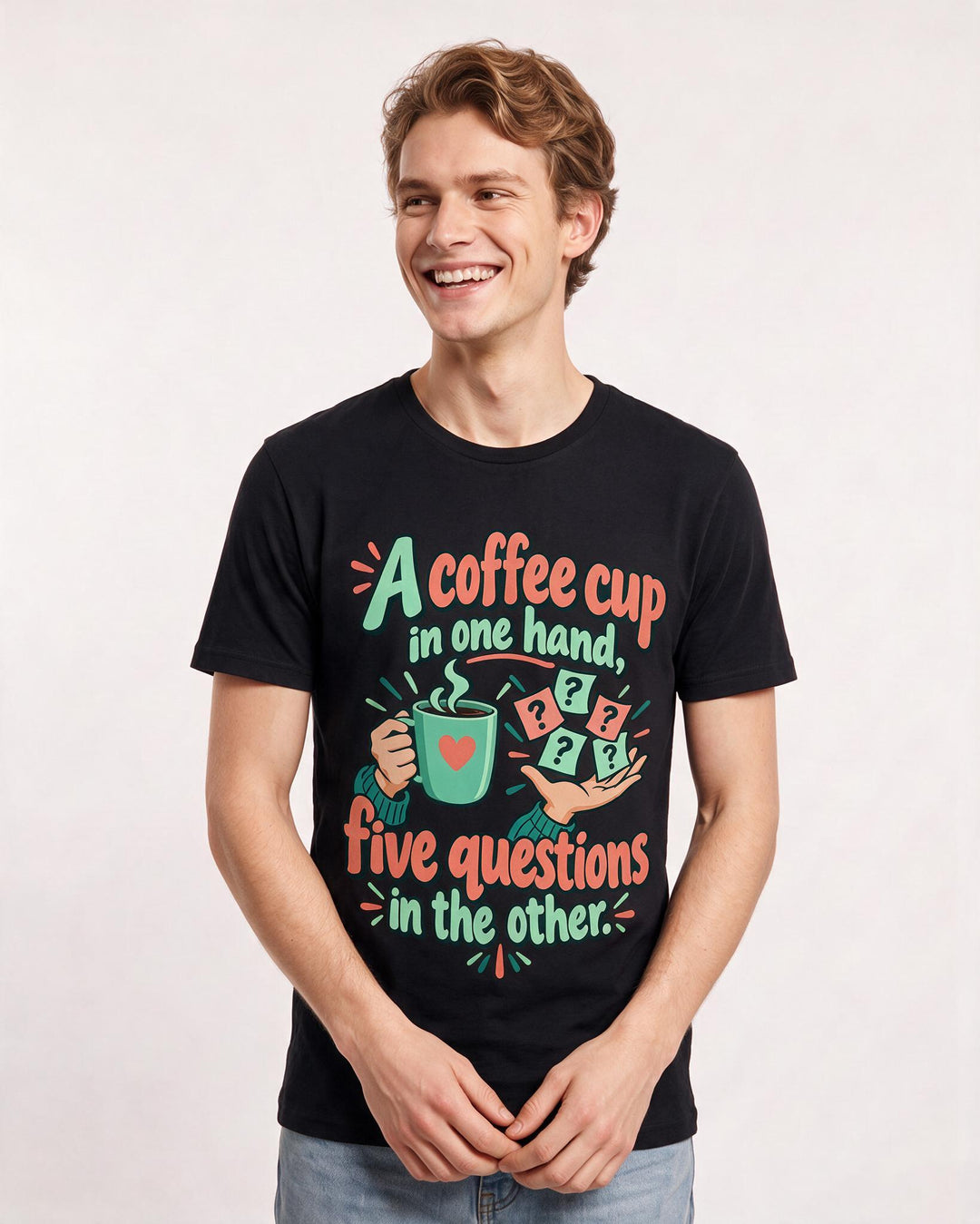 Teacher Black T-Shirt for Men – Everyday Expression Graphic Tee product image 1