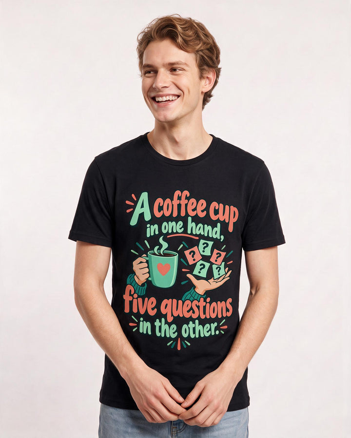Teacher Black T-Shirt for Men – Everyday Expression Graphic Tee product image 1
