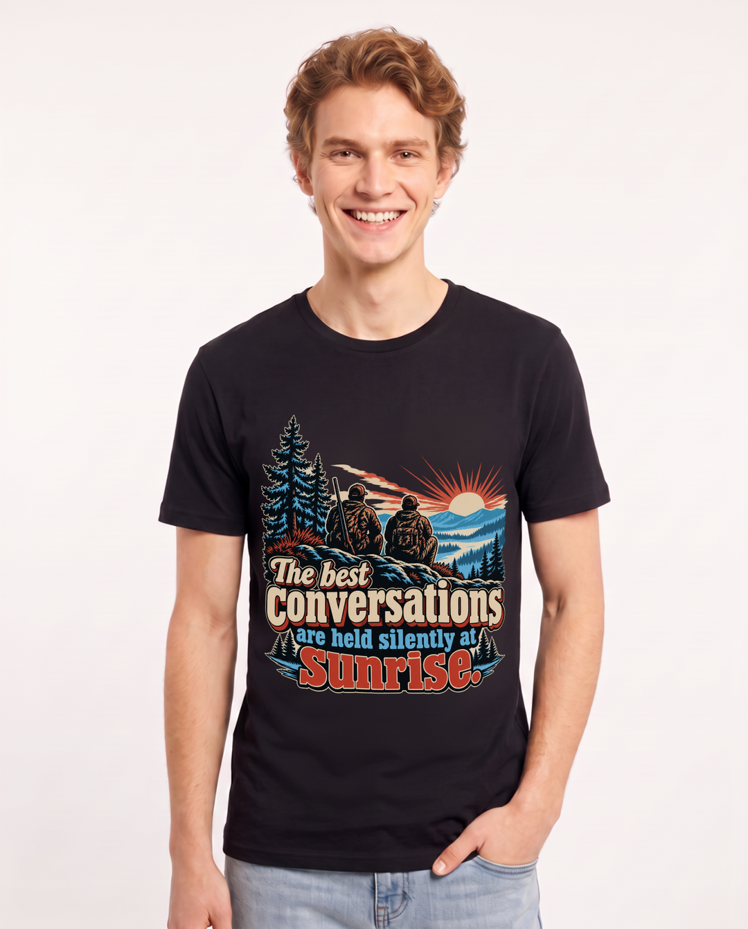 Hunting Black T-Shirt for Men – Everyday Expression Graphic Tee product image 3
