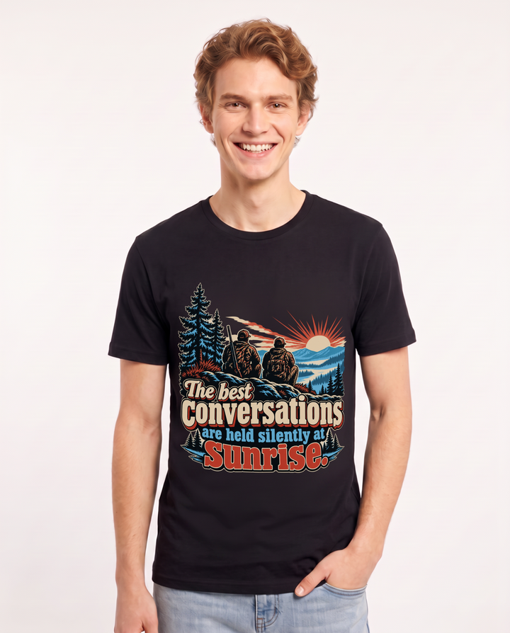 Hunting Black T-Shirt for Men – Everyday Expression Graphic Tee product image 3