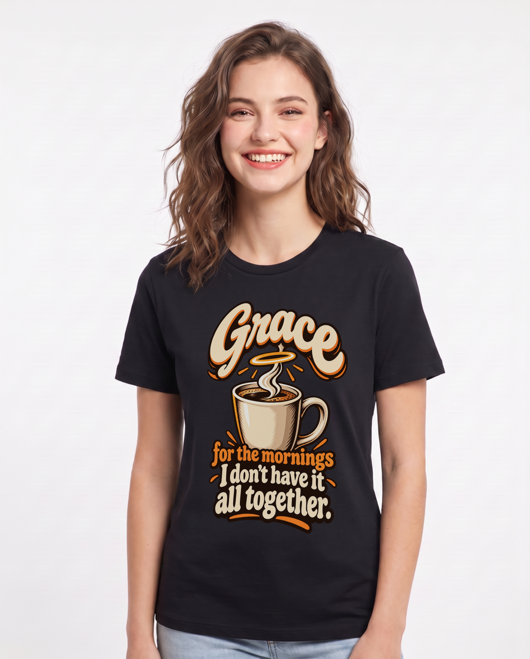 Christian Faith Black T-Shirt for Women – Everyday Expression Graphic Tee product image 3