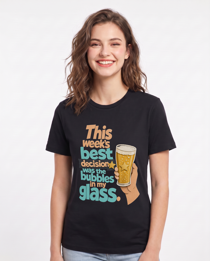 Beer Black T-Shirt for Women – Everyday Expression Graphic Tee product image 3