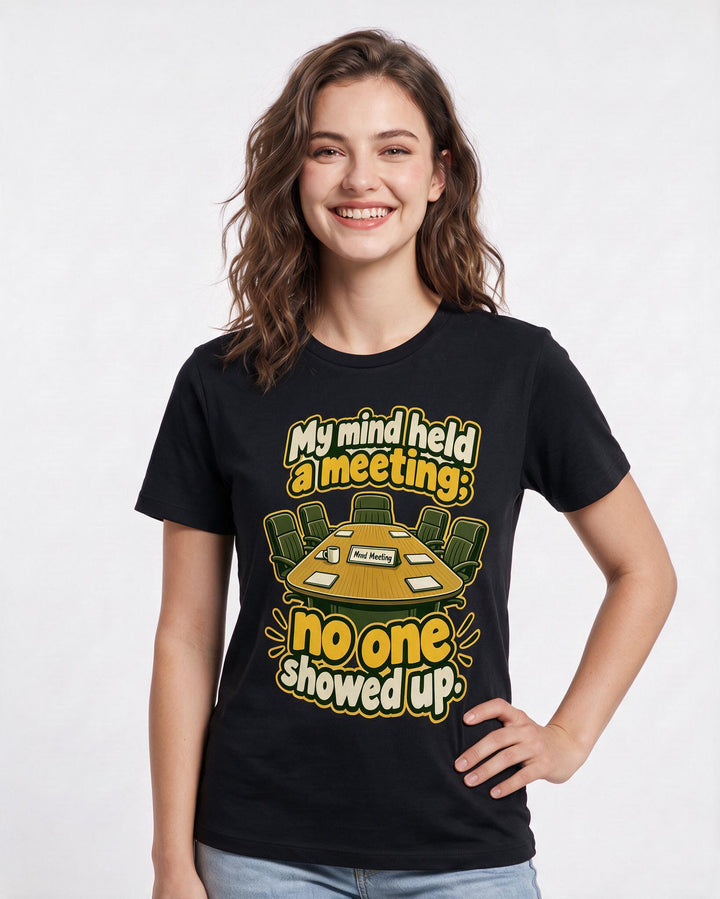 Meme Black T-Shirt for Women – Everyday Expression Graphic Tee product image 1