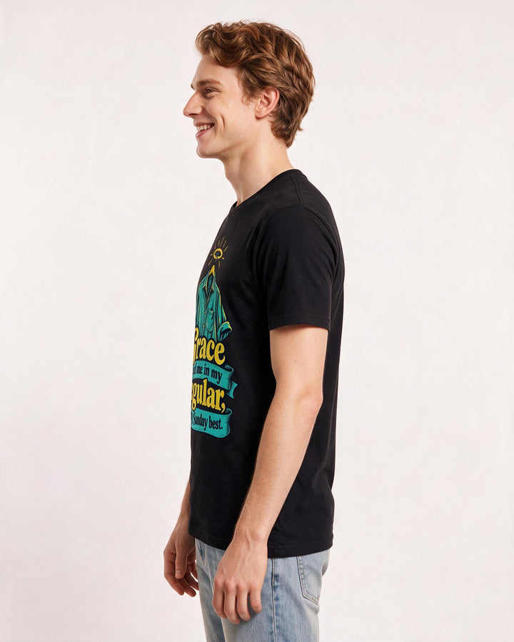 Christian Faith Black T-Shirt for Men – Everyday Expression Graphic Tee product image 2