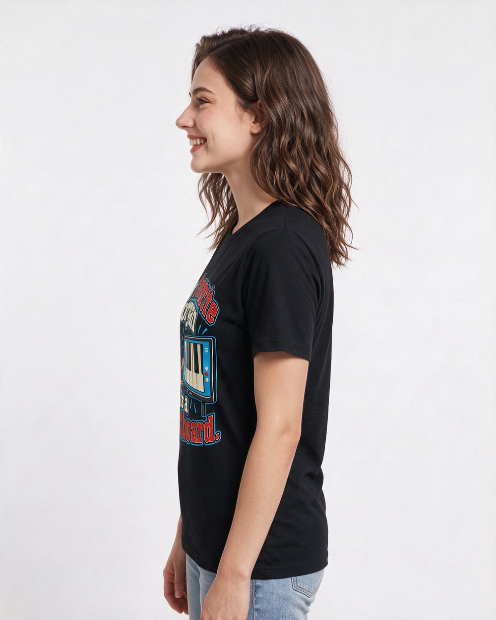Teacher Black T-Shirt for Women – Everyday Expression Graphic Tee product image 2