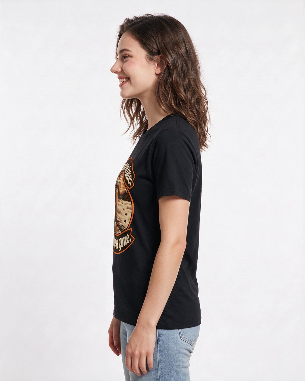 Hunting Black T-Shirt for Women – Everyday Expression Graphic Tee product image 2