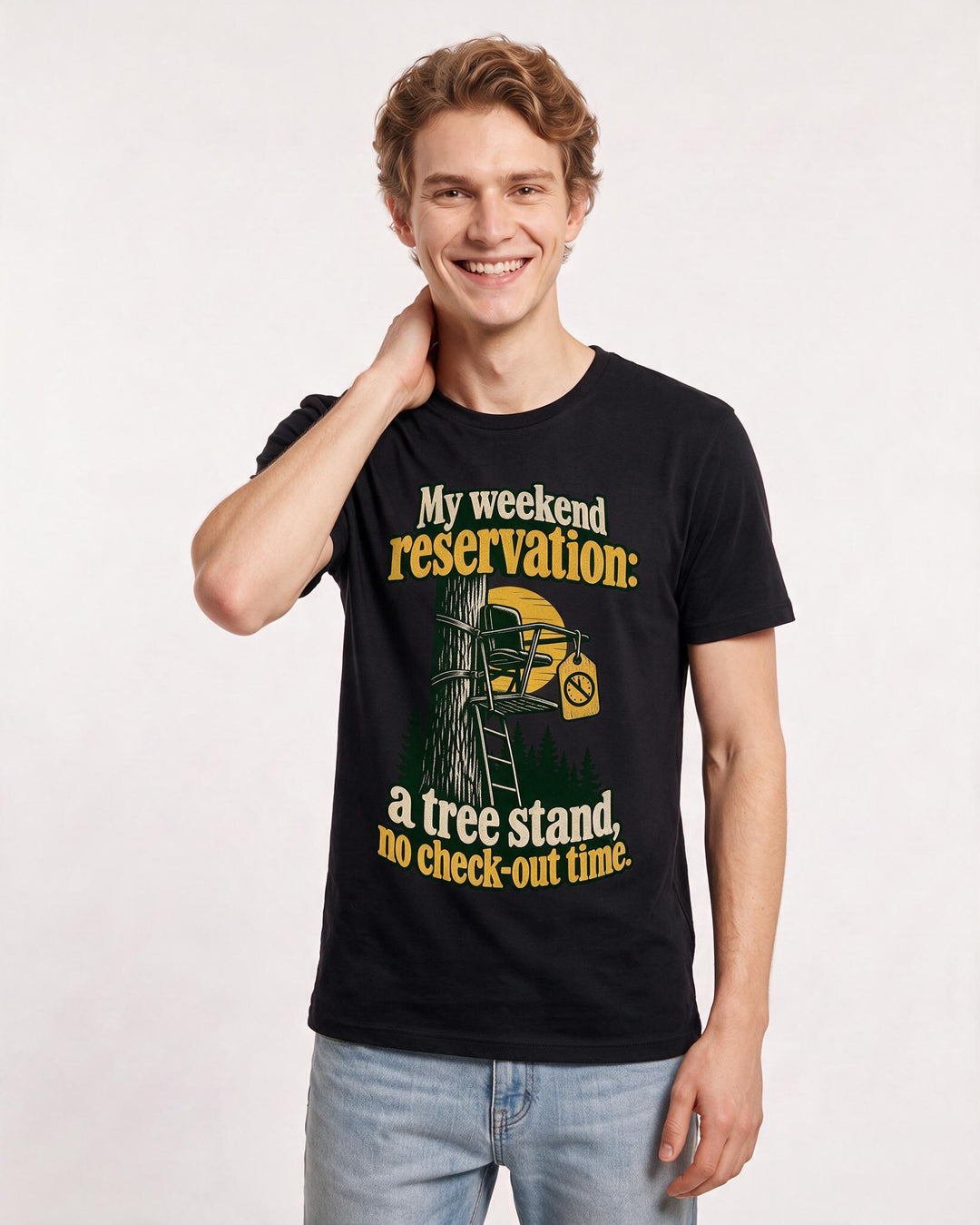 Hunting Black T-Shirt for Men – Everyday Expression Graphic Tee product image 1