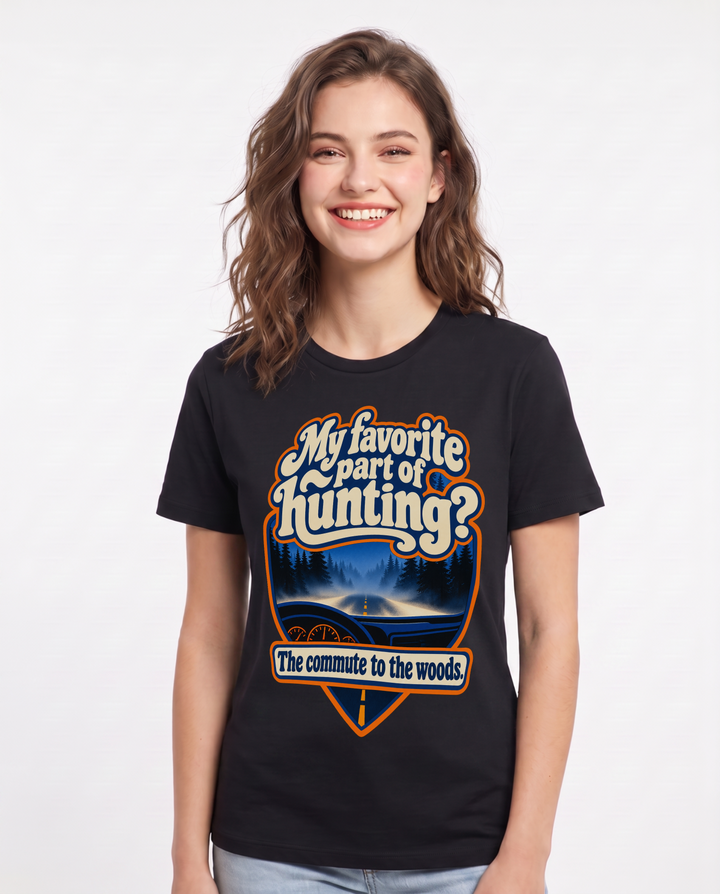 Hunting Black T-Shirt for Women – Everyday Expression Graphic Tee product image 3