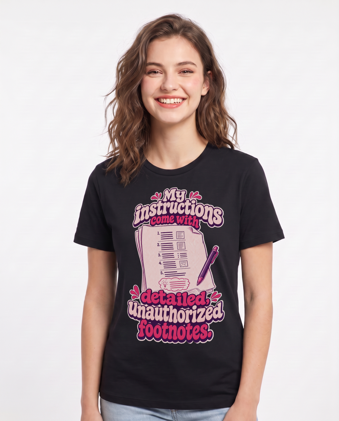 Neurodiversity Black T-Shirt for Women – Everyday Expression Graphic Tee product image 1