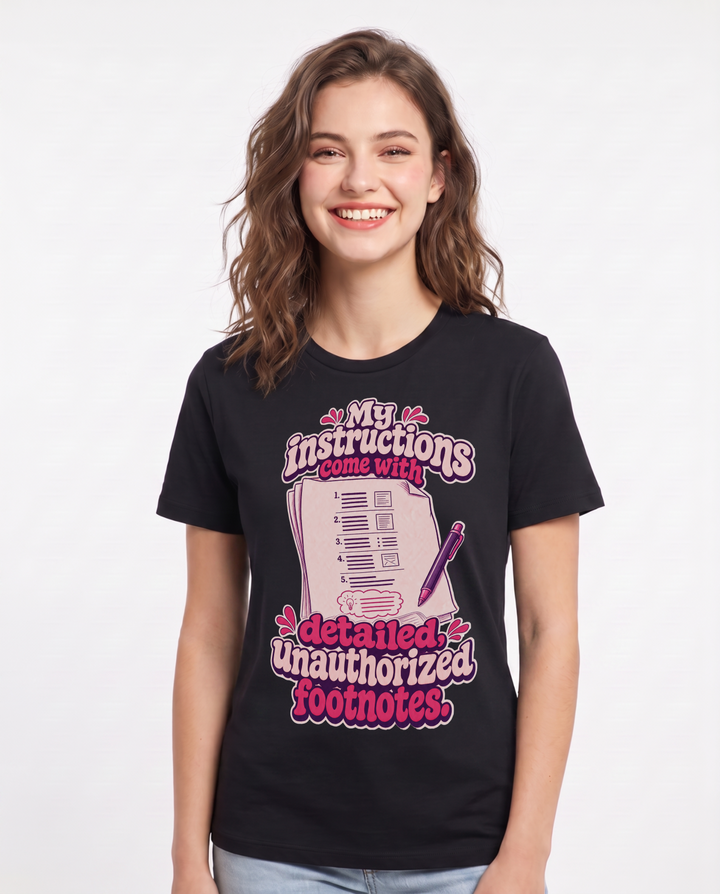 Neurodiversity Black T-Shirt for Women – Everyday Expression Graphic Tee product image 1