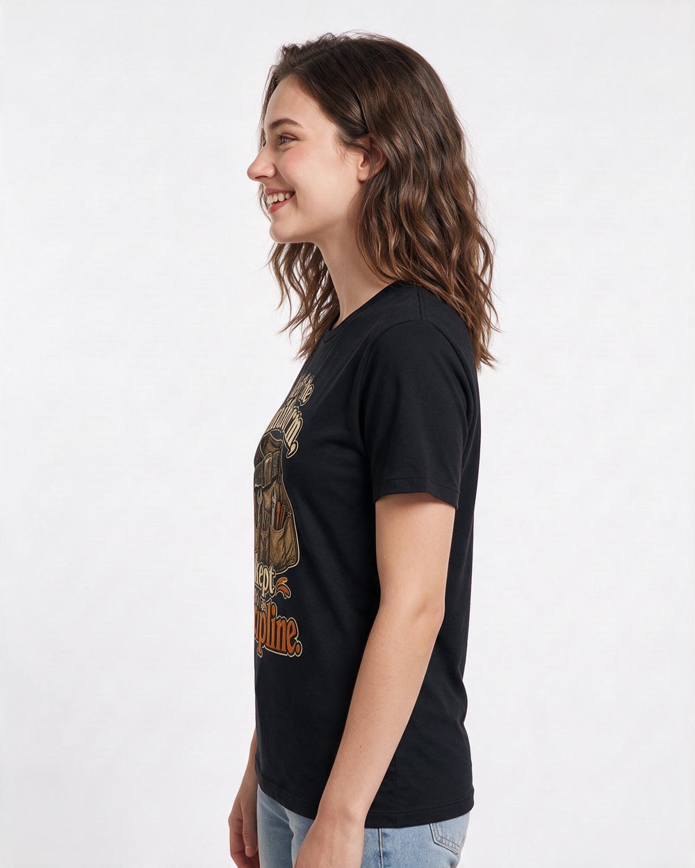 Veteran Women's Black T-Shirt – Left the uniform, kept the discipline. product image 2