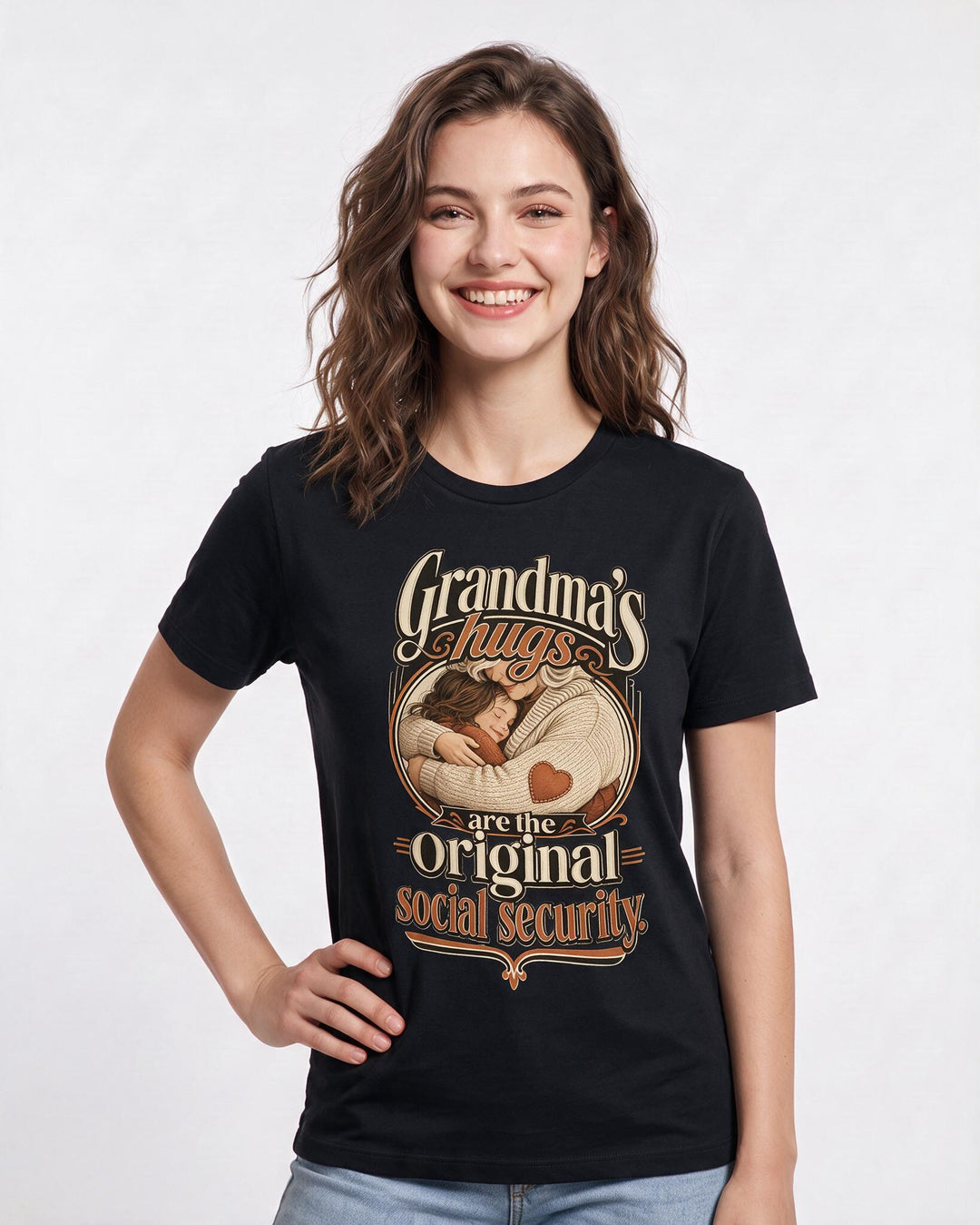 Grandparent Black T-Shirt for Women – Everyday Expression Graphic Tee product image 3