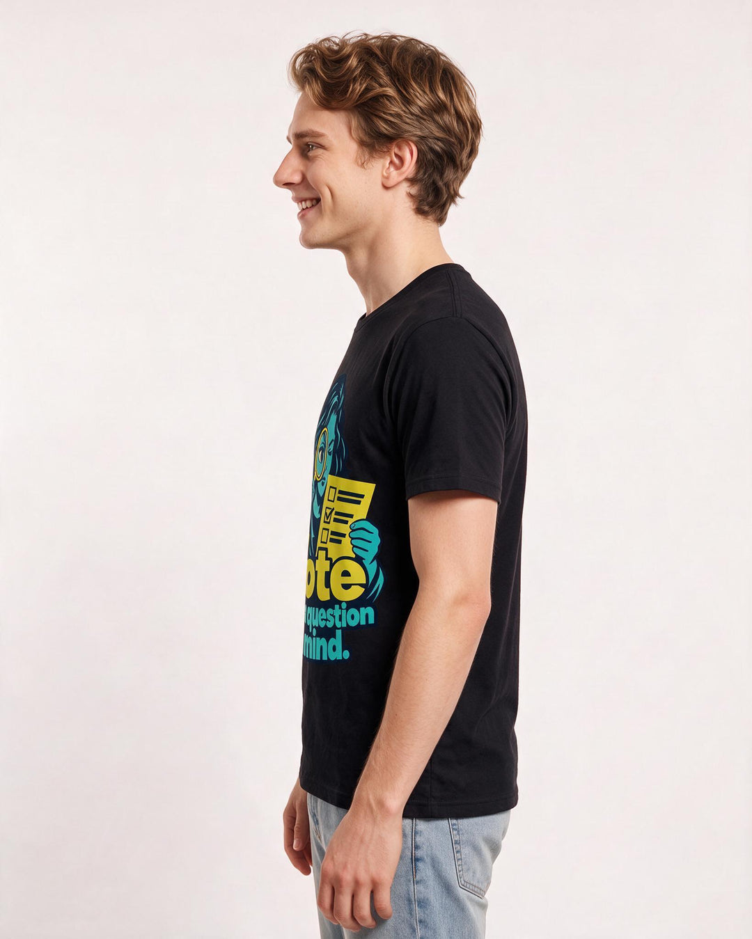 Political Statement Black T-Shirt for Men – Everyday Expression Graphic Tee product image 2