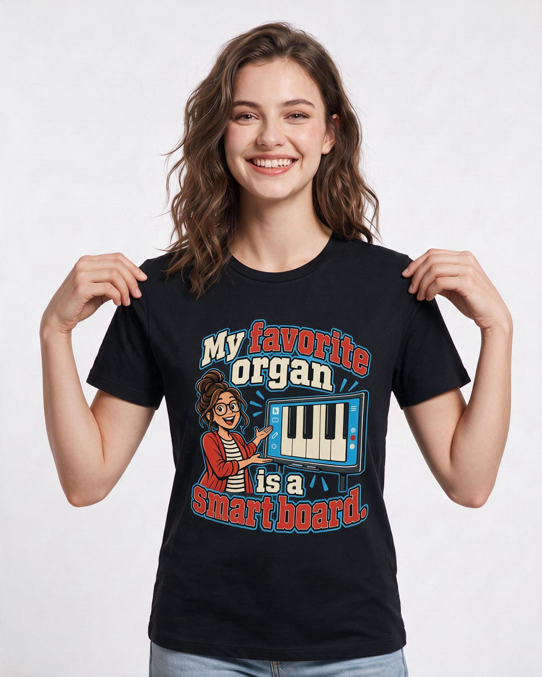Teacher Black T-Shirt for Women – Everyday Expression Graphic Tee product image 1