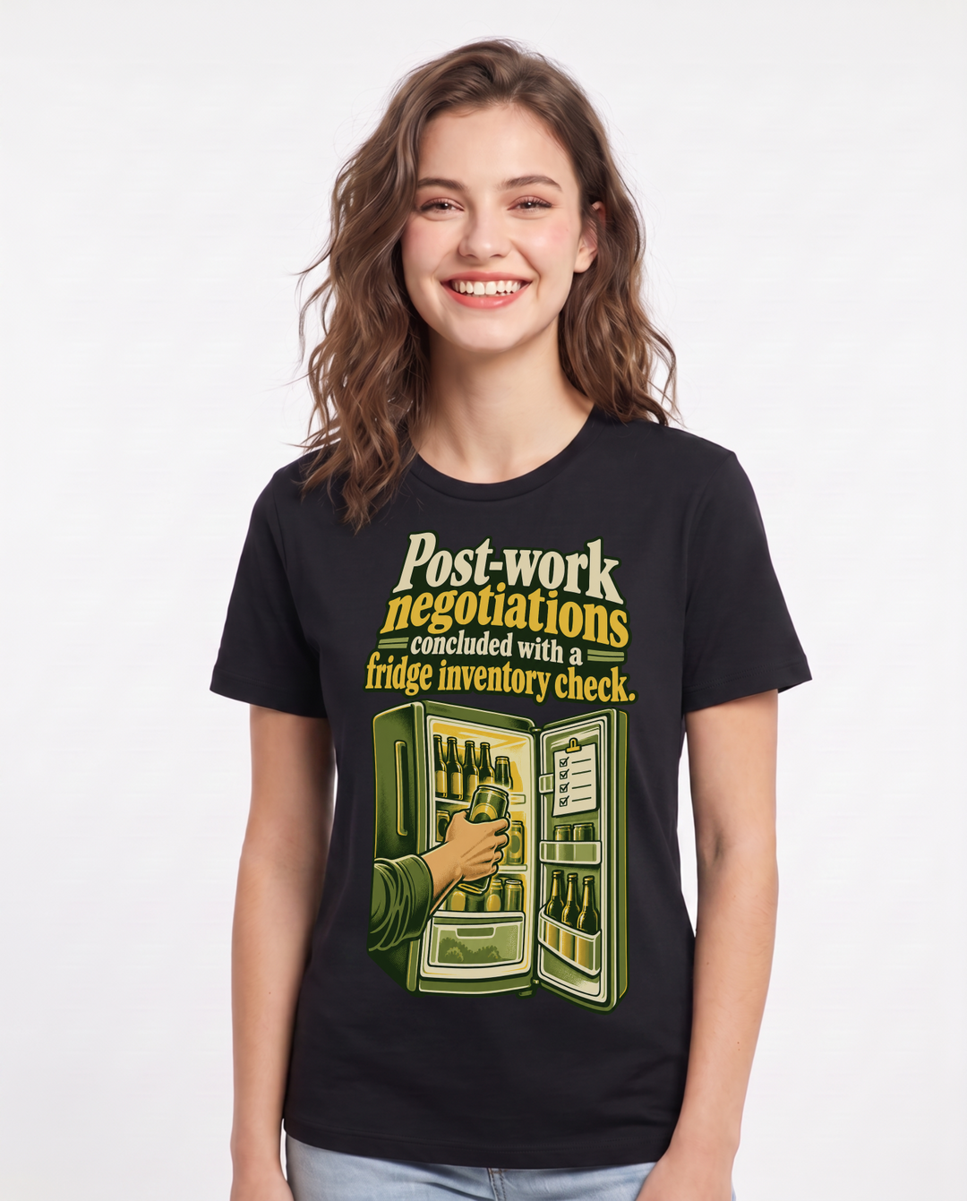 Beer Black T-Shirt for Women – Everyday Expression Graphic Tee product image 3