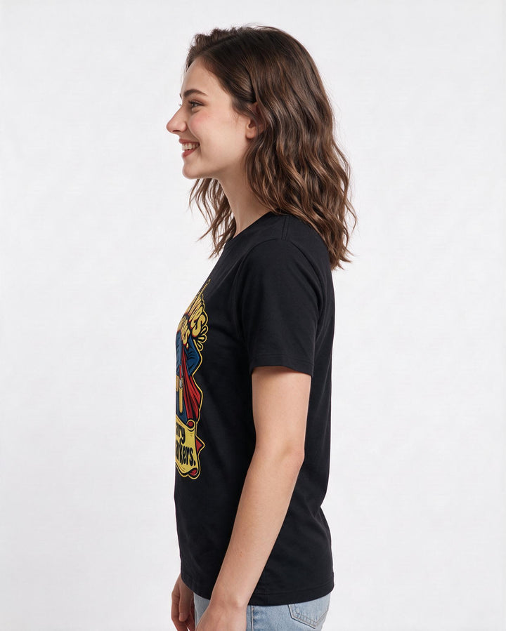 Teacher Black T-Shirt for Women – Everyday Expression Graphic Tee product image 2