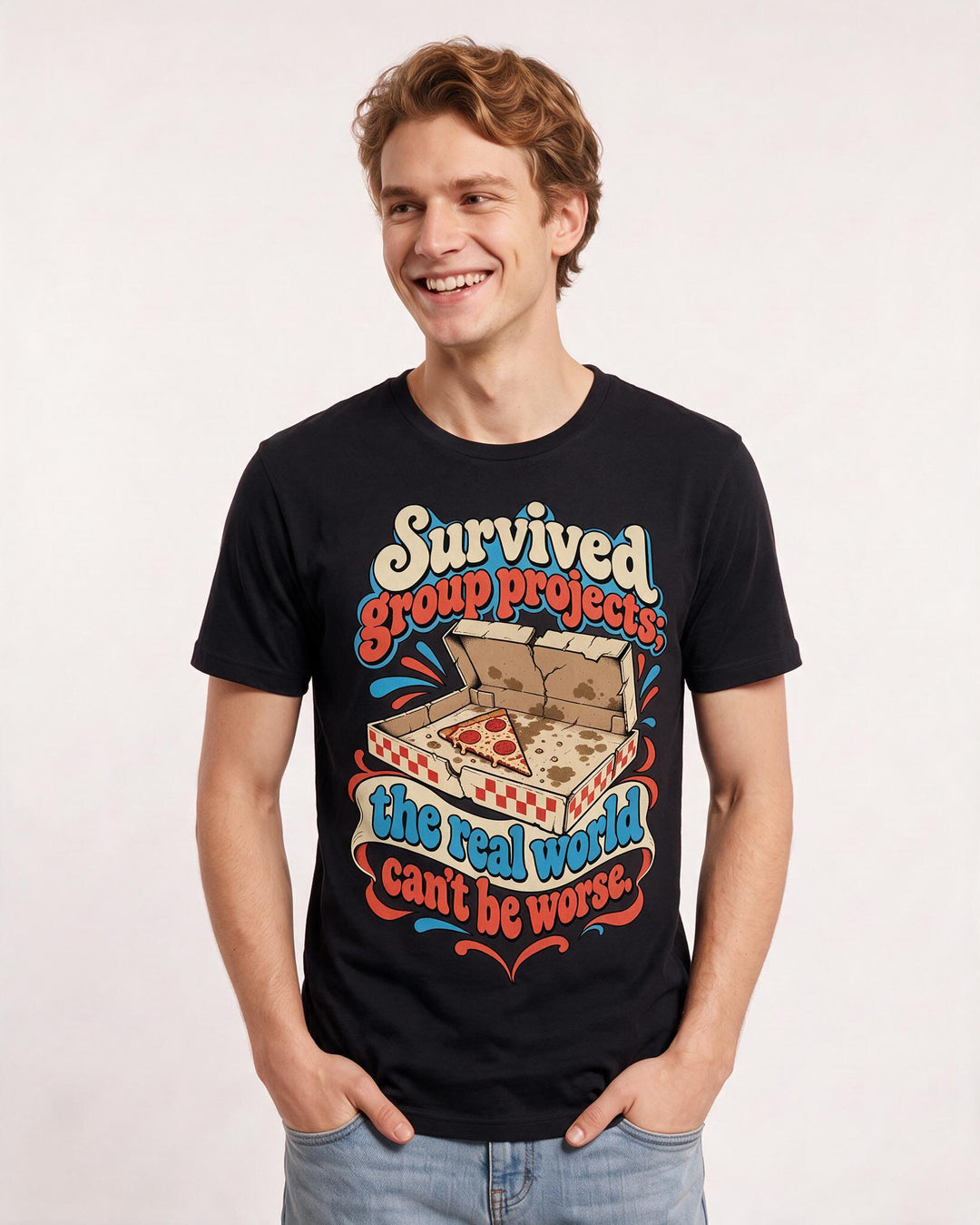 Graduation Black T-Shirt for Men – Everyday Expression Graphic Tee product image 1