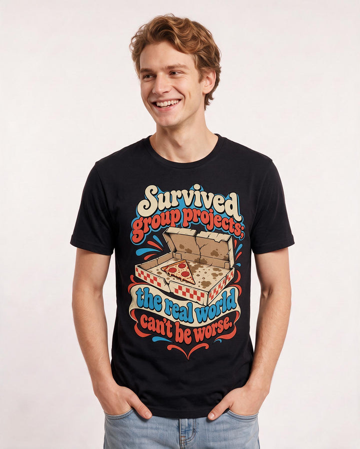 Graduation Black T-Shirt for Men – Everyday Expression Graphic Tee product image 1
